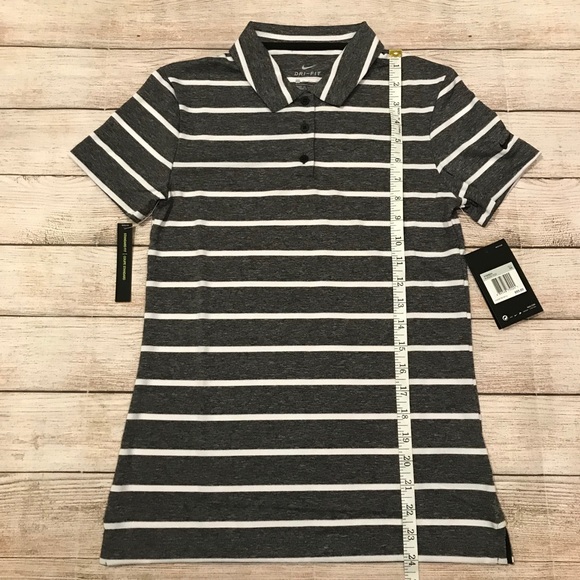 NWT Women’s Nike Dri-Fit Striped Polo Size XS - Picture 5 of 8